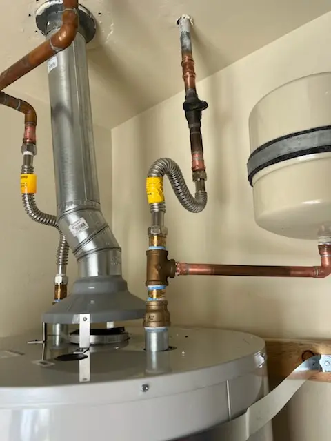 Water heater installation and plumbing repair in Linden Hall